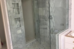 Huge shower with full view and seperate entry door