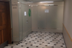 1/2" Glass wall - Sandblasted