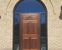 Arched aluminum storefront system