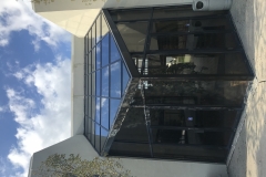 Aluminum storefront system skylights
