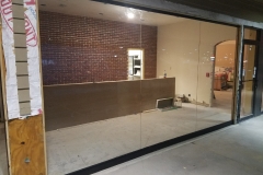 1/2" heavy glass frameless storefront system