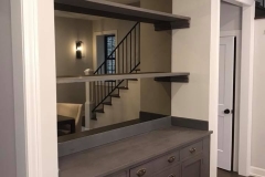 Custom bronze mirror bar back