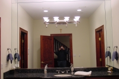 Mirror with bevel strip