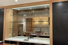 Antique Mirror Above Wet Bar