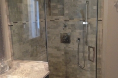 chrome neo angle header door with square handle