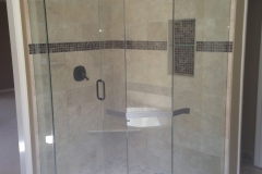 custom neo angle shower door