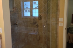 custom neo type angle shower door