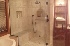 Steam door notched panel